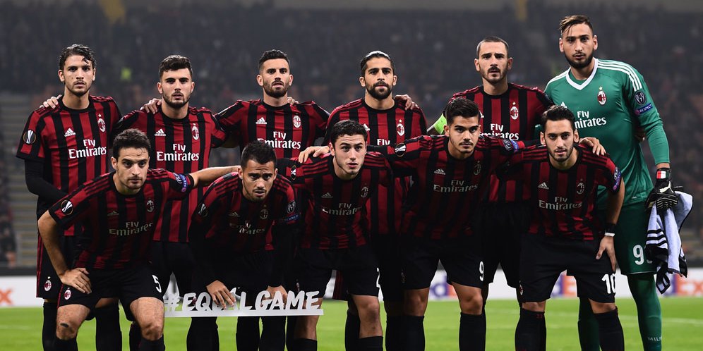 Skuat AC Milan saat lawan AEK Athens