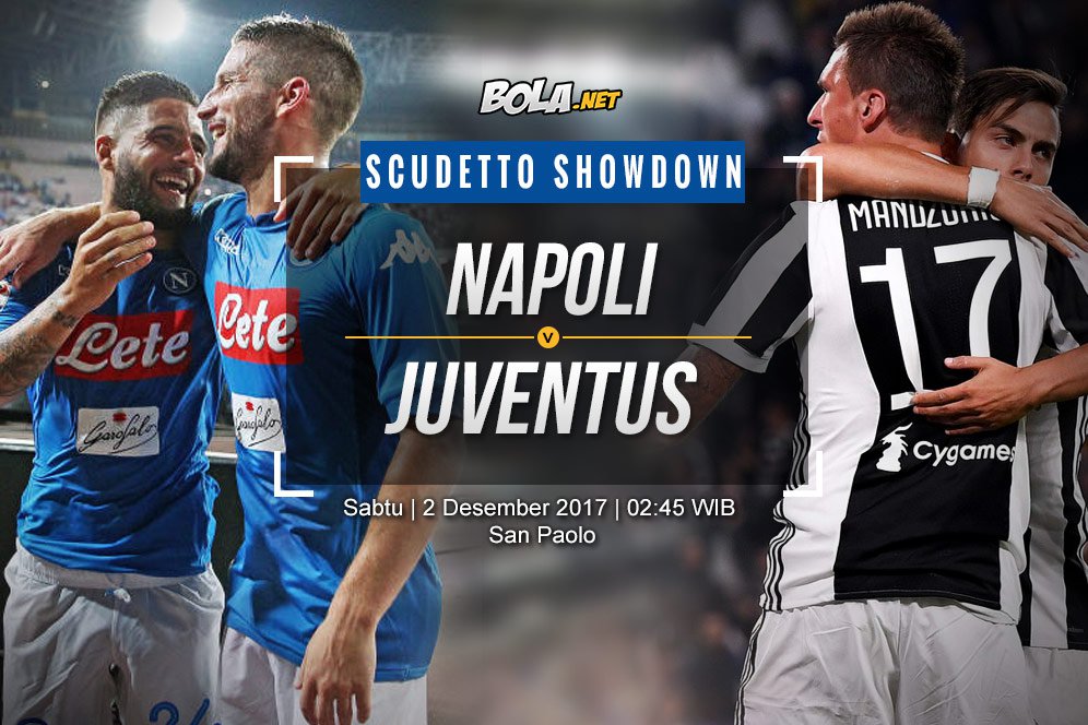 Prediksi Napoli vs Juventus 2 Desember 2017