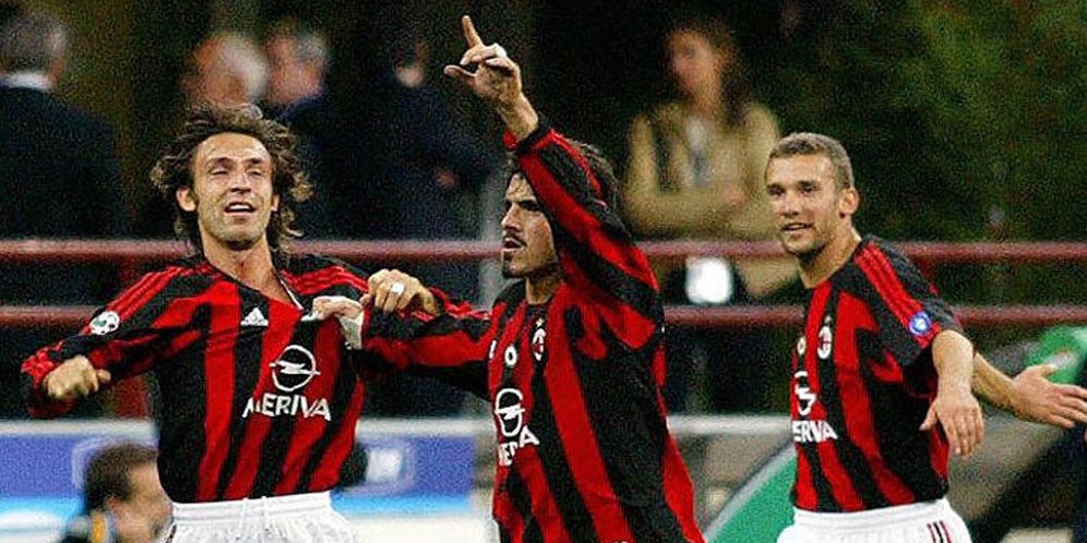 Pirlo, Gattuso, dan Sheva.