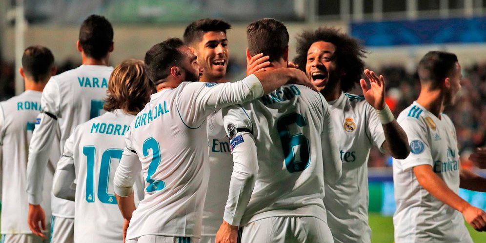 Selebrasi pemain Real Madrid.