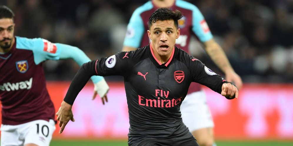 Alexis Sanchez saat melawan West Ham.