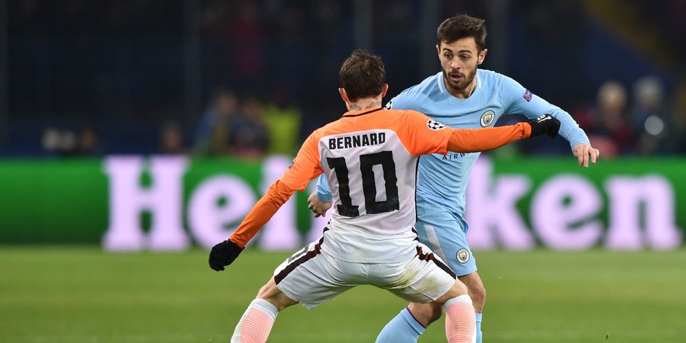 Bernardo Silva saat lawan Shakhtar.
