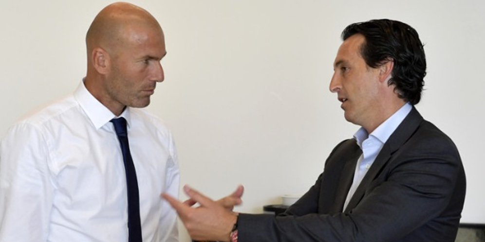 Zinedine Zidane dan Unai Emery