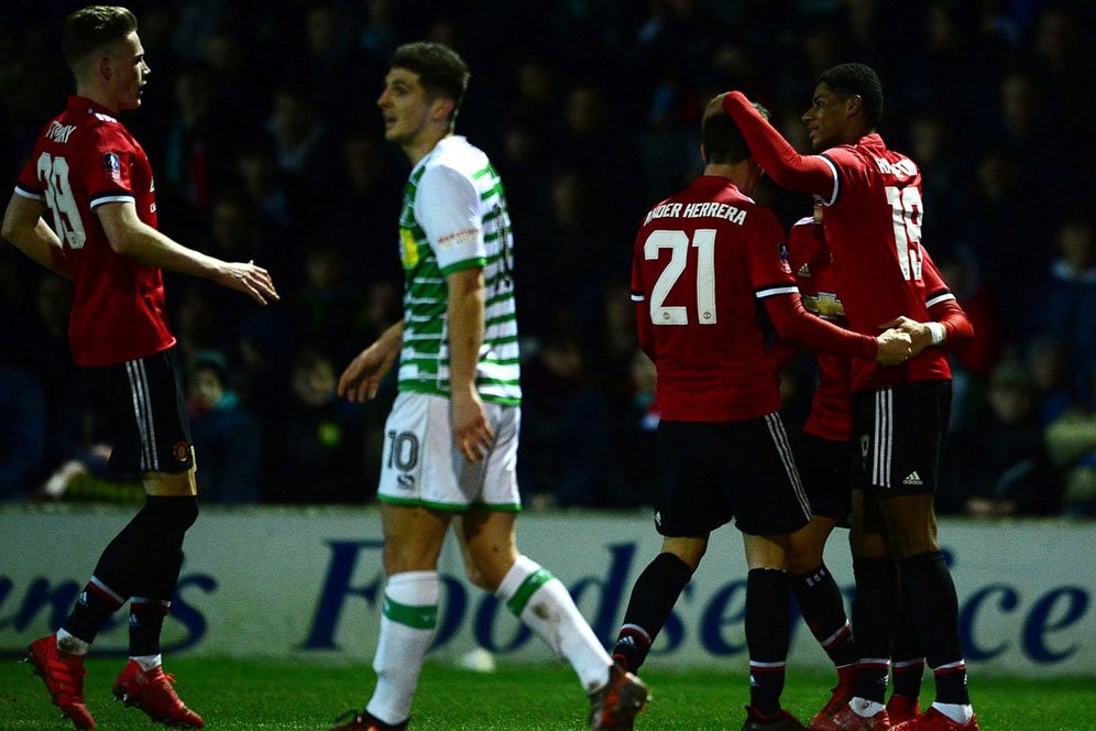 Hasil Pertandingan Yeovil Town vs Manchester United: Skor 0-4