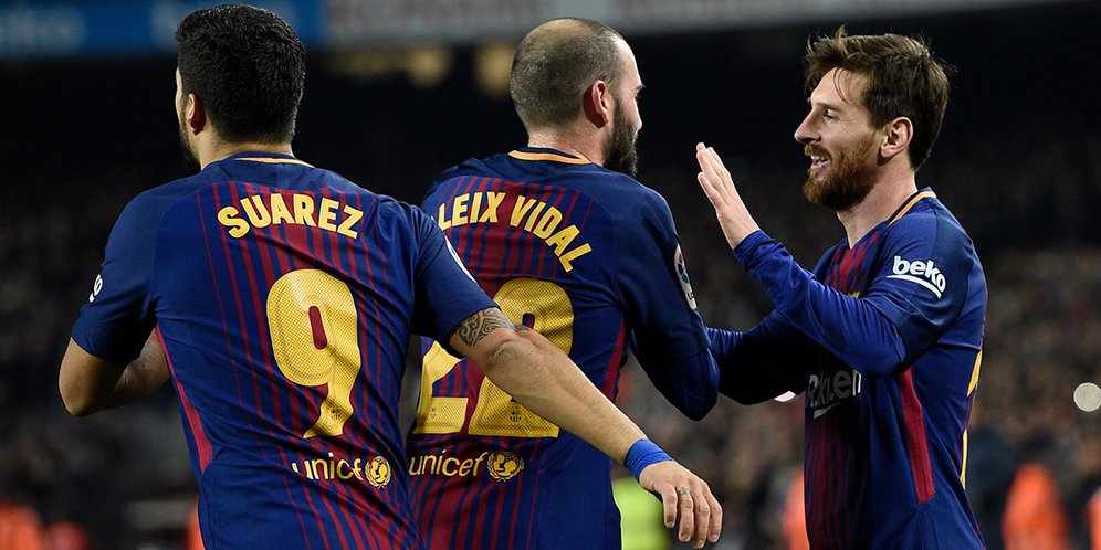 Messi, Vidal, dan Suarez.