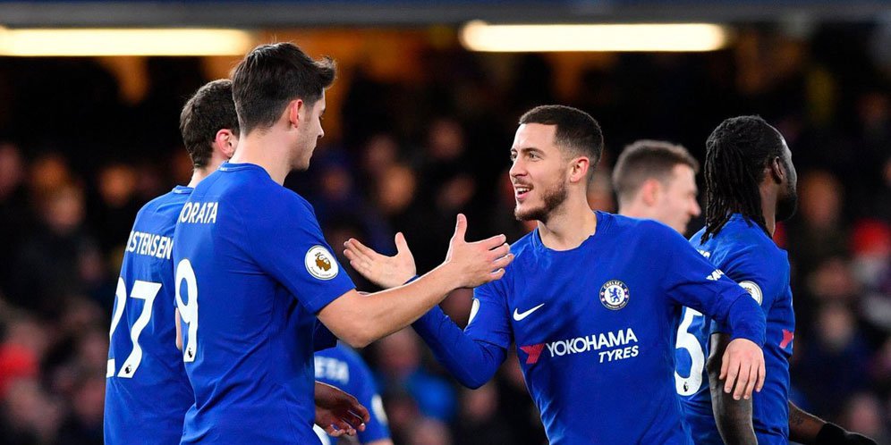 Hazard Dan Morata Rayakan Kemenangan