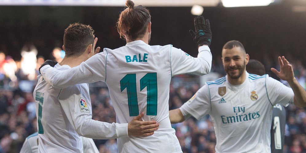 Trio BBC Merayakan Gol Gareth Bale