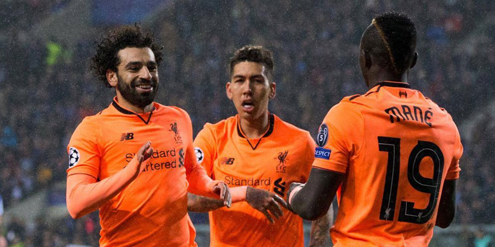 Mohamed Salah, Roberto Firmino, dan Sadio Mane