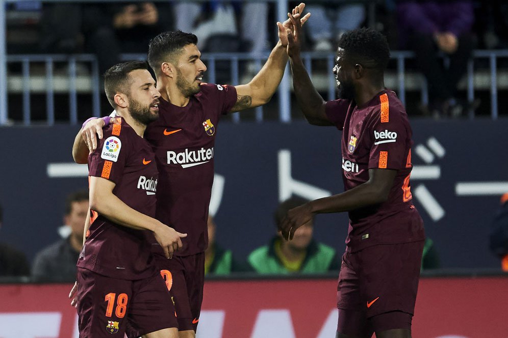 Tanpa Messi, Rakitic Lega Barca Tumpas Malaga