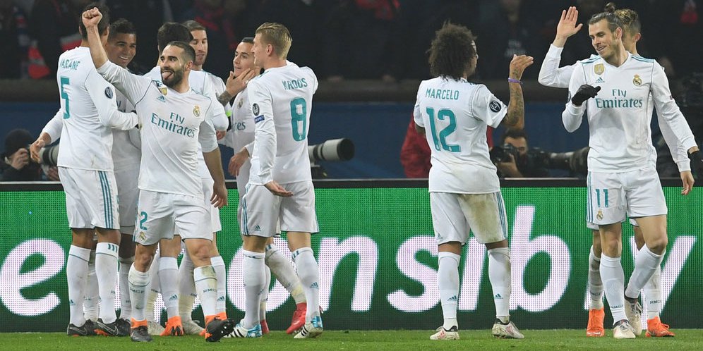Pemain Real Madrid Merayakan Gol Casemiro