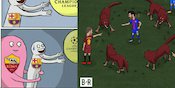 Meme Kocak: Saat Serigala Roma Mencabik-cabik Barcelona