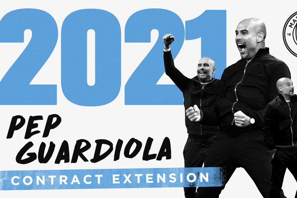 Guardiola Resmi Perpanjang Kontrak di Man City Hingga 2021 Guardiola Resmi Perpanjang Kontrak di Man City Hingga 2021