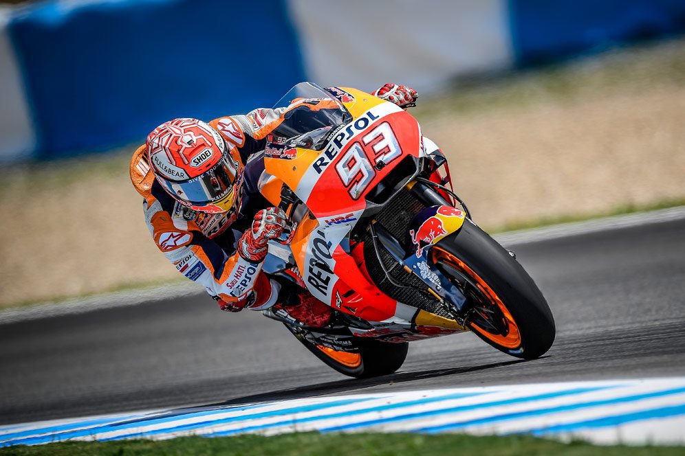 Sempat Jatuh, Marquez Pimpin Sesi Pemanasan MotoGP Spanyol Sempat Jatuh, Marquez Pimpin Sesi Pemanasan MotoGP Spanyol