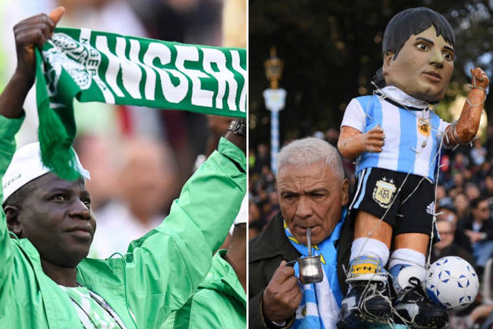 FOTO FANS: Nigeria vs Argentina
