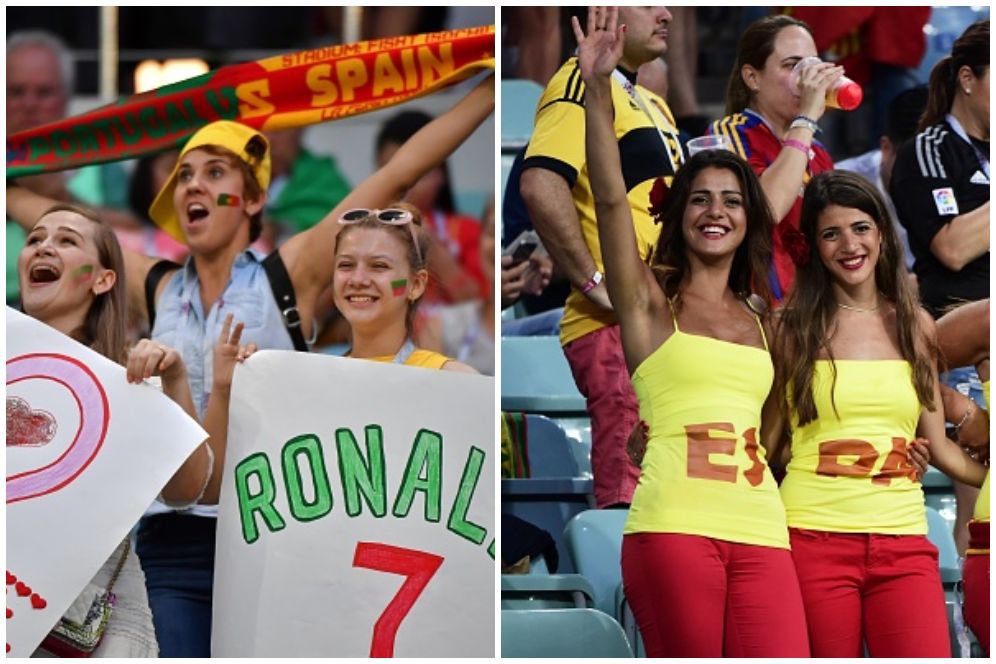 FOTO FANS: Portugal vs Spanyol