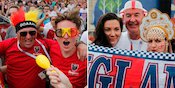 FOTO FANS: Belgia vs Inggris