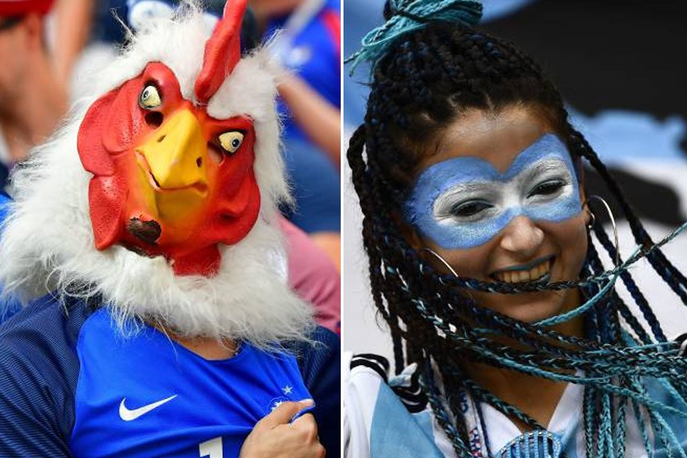 FOTO FANS: Prancis vs Argentina