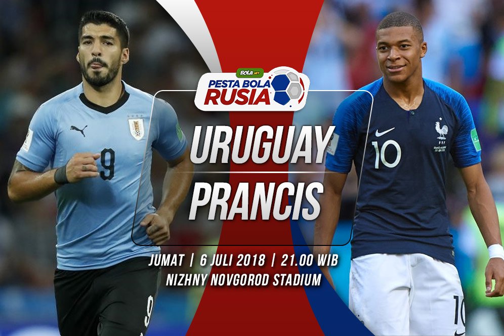Jadwal Perempat Final Piala Dunia 2018: Uruguay vs Prancis Jadwal Perempat Final Piala Dunia 2018: Uruguay vs Prancis