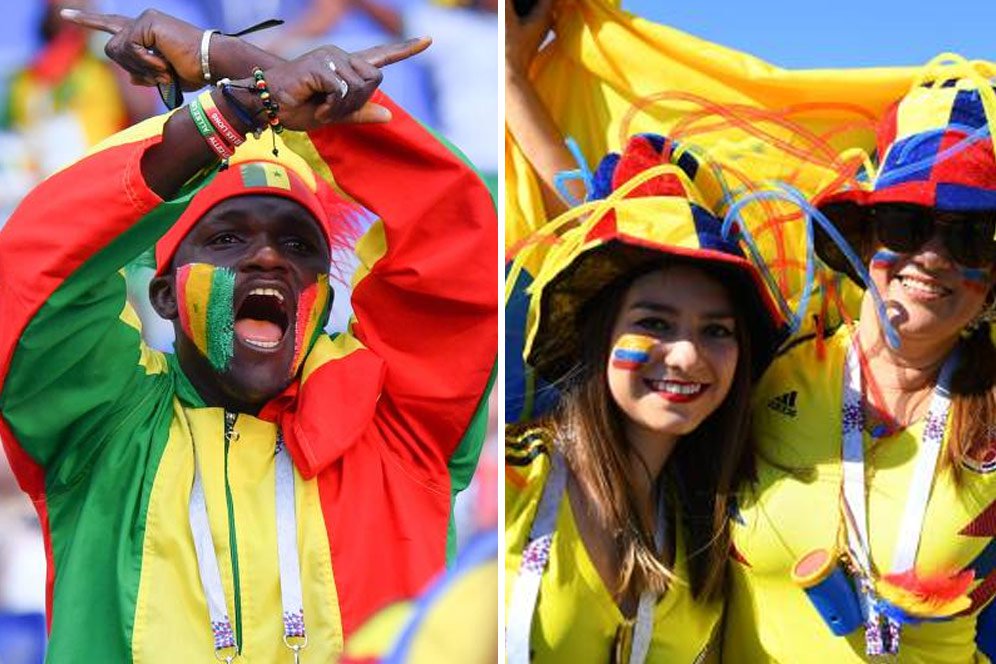 FOTO FANS: Senegal vs Kolombia FOTO FANS: Senegal vs Kolombia