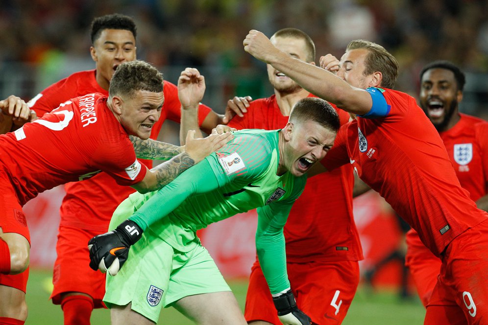 Jadi Penentu Inggris, Pickford Tiru Selebrasi Ronaldo