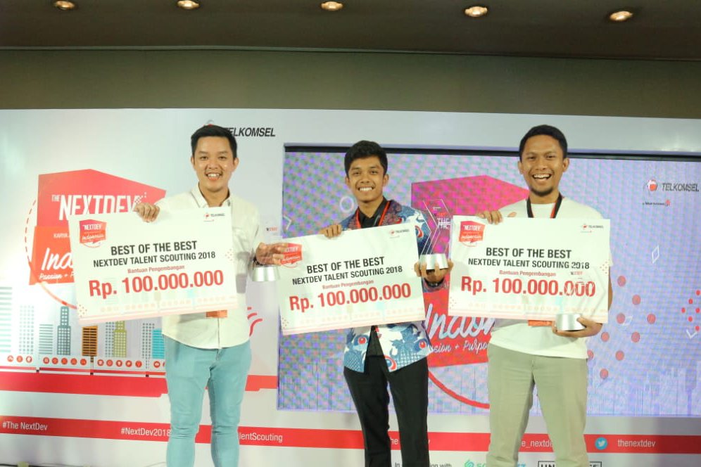 Akhirnya 3 Startup Terbaik Final Pitching The NextDev Talent Scouting 2018 Diumumkan! Akhirnya 3 Startup Terbaik Final Pitching The NextDev Talent Scouting 2018 Diumumkan!