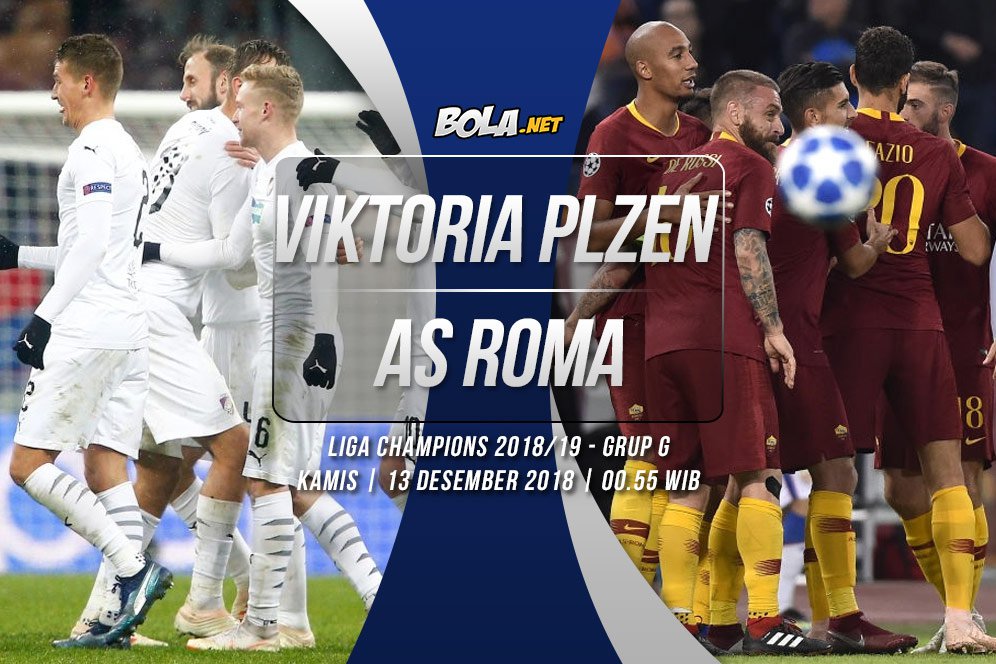 Prediksi Viktoria Plzen vs AS Roma 13 Desember 2018 Prediksi Viktoria Plzen vs AS Roma 13 Desember 2018