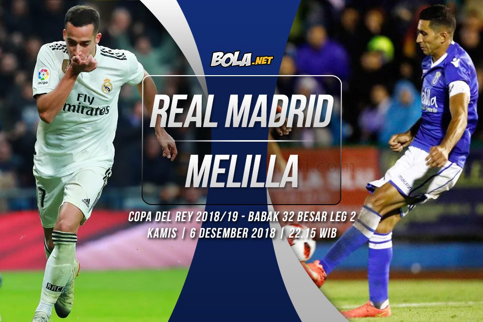 Prediksi Real Madrid vs Melilla 6 Desember 2018