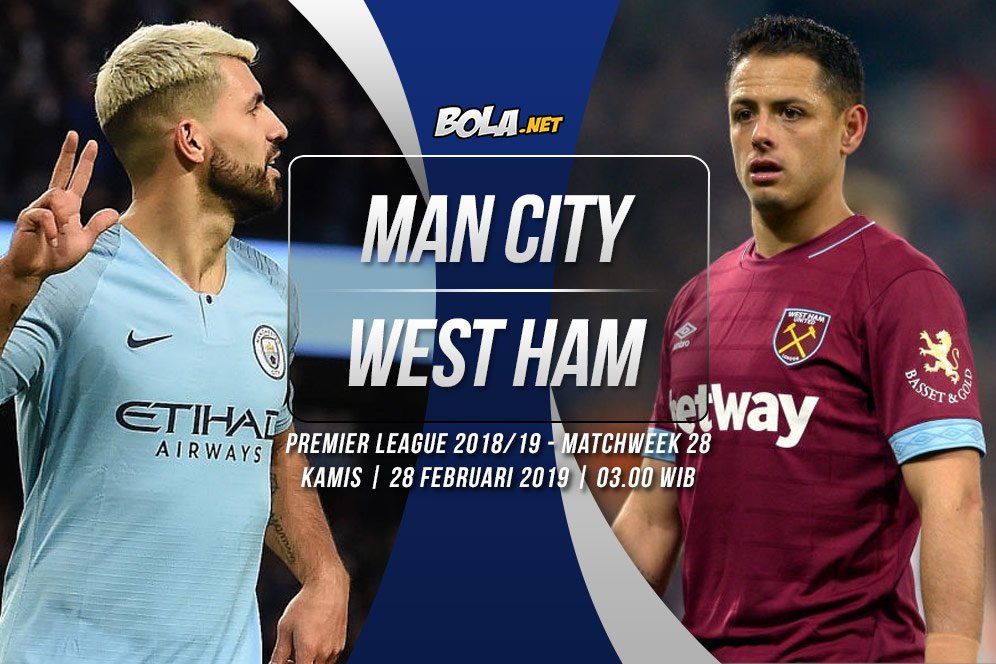 Data dan Fakta Premier League: Manchester City vs West Ham Data dan Fakta Premier League: Manchester City vs West Ham