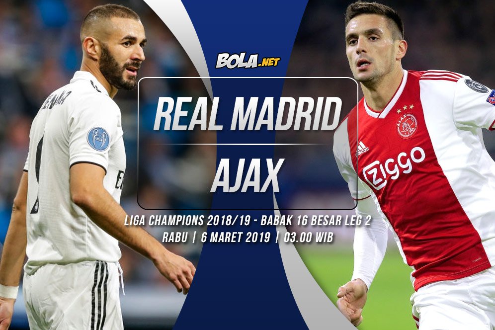 Data dan Fakta Liga Champions: Real Madrid vs Ajax Amsterdam Data dan Fakta Liga Champions: Real Madrid vs Ajax Amsterdam