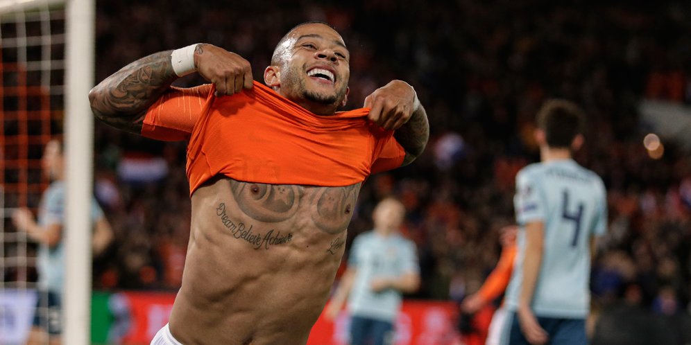 Bintang Belanda, Memphis Depay (c) AP Photo