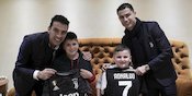 Kelas! Ronaldo dan Buffon Hibur Dua Anak Kecil yang Selamat dari Gempa di Albania