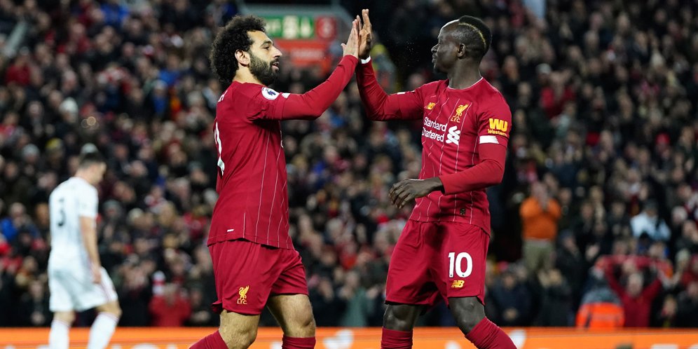 Dua bomber Liverpool, Mohamed Salah dan Sadio Mane. (c) AP Photo