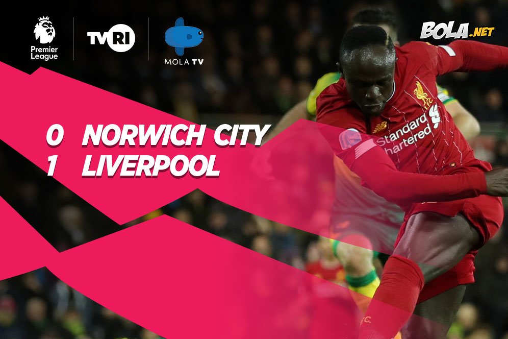 Hasil Pertandingan Norwich City vs Liverpool: 0-1 Hasil Pertandingan Norwich City vs Liverpool: 0-1