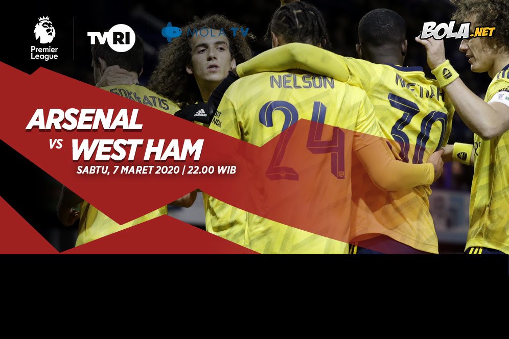 Data dan Fakta Premier League: Arsenal vs West Ham Data dan Fakta Premier League: Arsenal vs West Ham