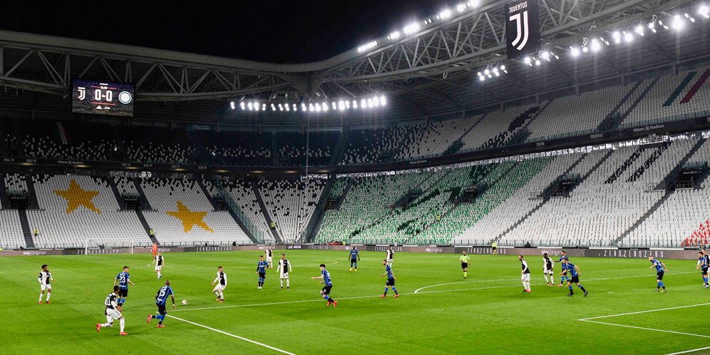 Duel Juventus vs Inter Milan di Serie A 2019/20 digelar tanpa penonton untuk pencegahan penyebaran wabah virus corona. (c) AP Photo