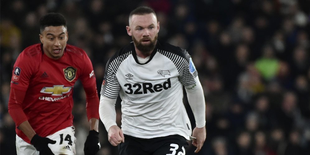Pemain kunci Derby County, Wayne Rooney (c) AP Photo