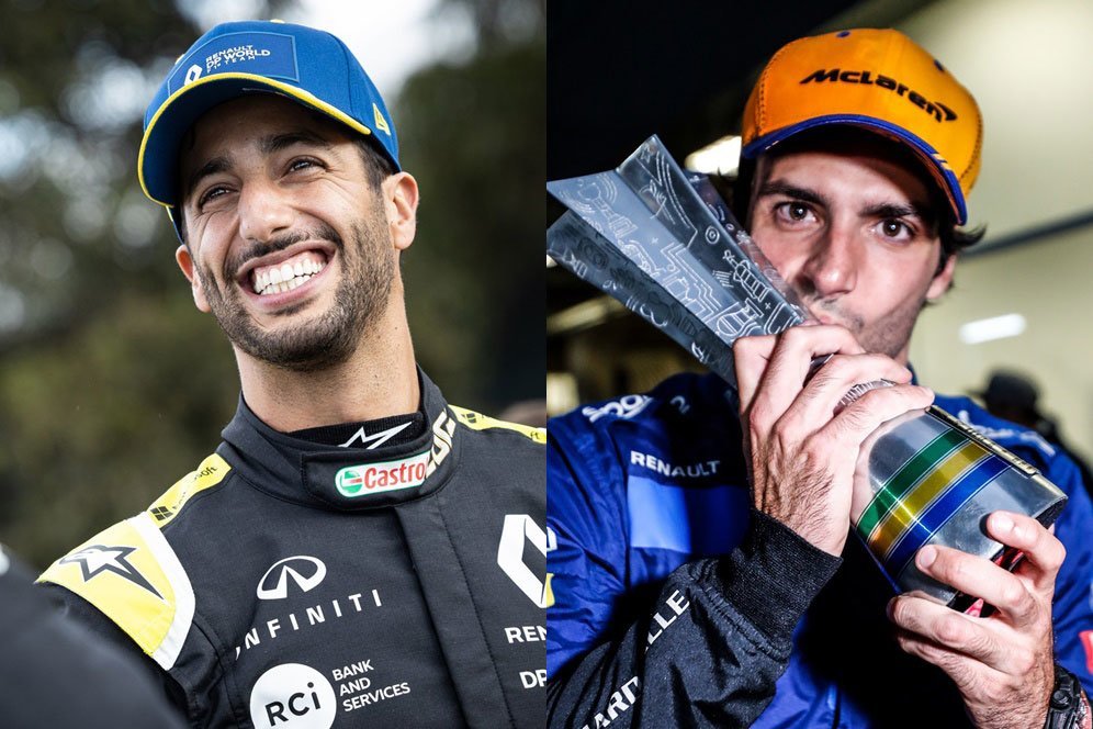 Daniel Ricciardo ke McLaren, Carlos Sainz Resmi Bela Ferrari Daniel Ricciardo ke McLaren, Carlos Sainz Resmi Bela Ferrari