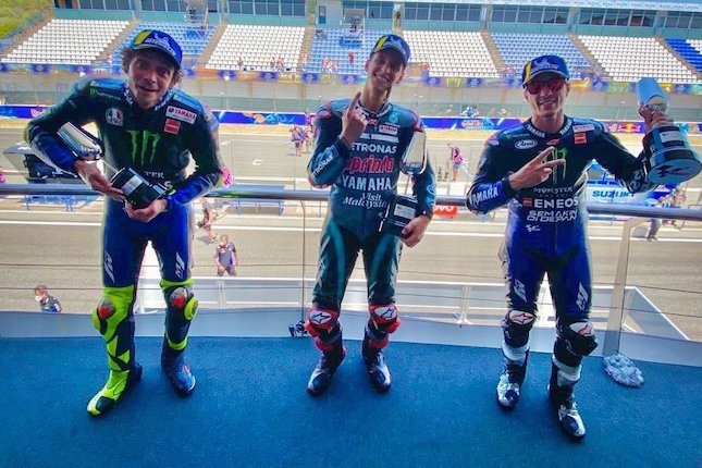Luluh saat Valentino Rossi Naik Podium Andalusia 2020