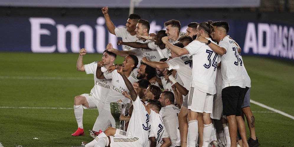 Real Madrid juara La Liga 2019-2020. (c) AP Photo
