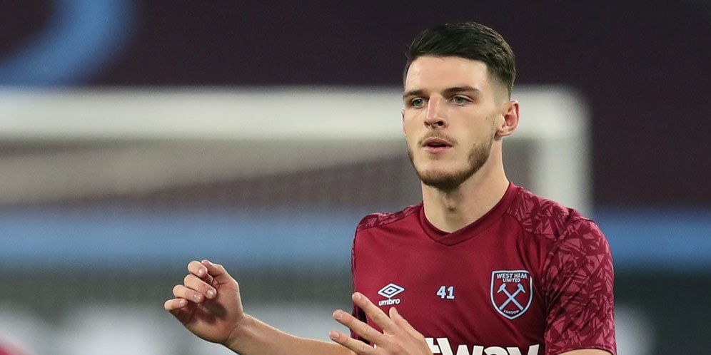 Gelandang West Ham Declan Rice. (c) AP Photo