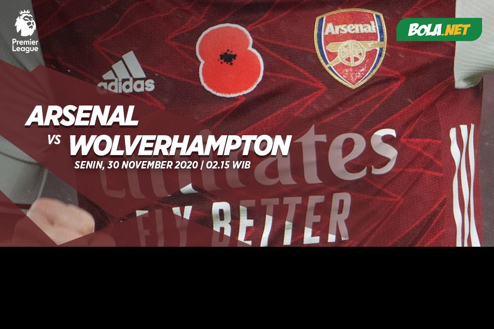 Jadwal dan Siaran Arsenal vs Wolverhampton, Senin 30 November 2020 Jadwal dan Siaran Arsenal vs Wolverhampton, Senin 30 November 2020