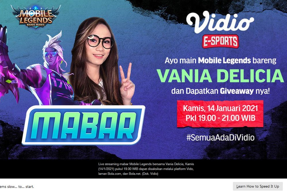 Link Streaming Main Bareng Mobile Legends Bareng Vania Delicia, Kamis 14 Januari 2021 Link Streaming Main Bareng Mobile Legends Bareng Vania Delicia, Kamis 14 Januari 2021