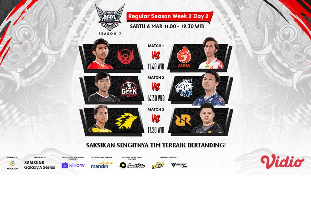 Jadwal Live Streaming MPL Season 7, Sabtu 6 Maret 2021: Menanti Derby RRQ Hoshi dan ONIC Esports Jadwal Live Streaming MPL Season 7, Sabtu 6 Maret 2021: Menanti Derby RRQ Hoshi dan ONIC Esports