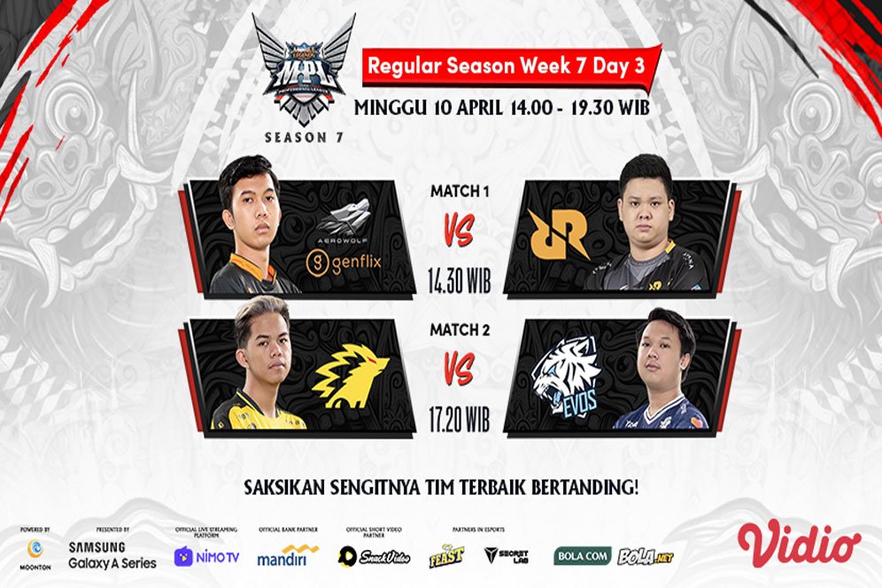 Jadwal MPL Season 7, Minggu 11 April 2021 di Vidio: RRQ Hoshi Jaga Asa ke Playoff Jadwal MPL Season 7, Minggu 11 April 2021 di Vidio: RRQ Hoshi Jaga Asa ke Playoff