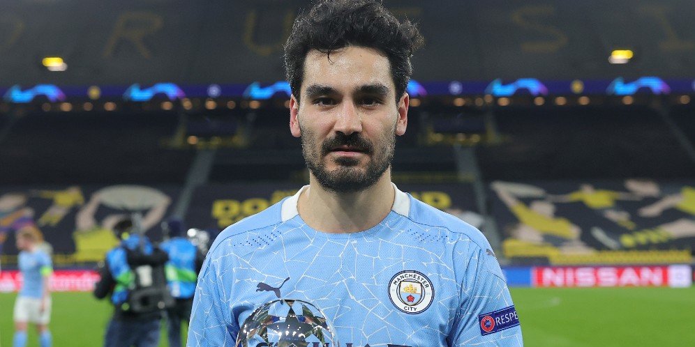 Ilkay Gundogan menjadi pemain terbaik laga Dortmund vs Man City, Kamis (15/4/2021) (c) UEFA