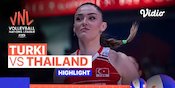 Highlights VNL 2022: Turki Bungkam Thailand 3-1, Lolos ke Semifinal