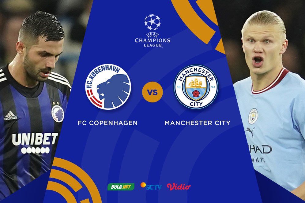 Link Streaming Liga Champions di Vidio: FC Copenhagen vs Manchester City, 11 Oktober 2022 Link Streaming Liga Champions di Vidio: FC Copenhagen vs Manchester City, 11 Oktober 2022