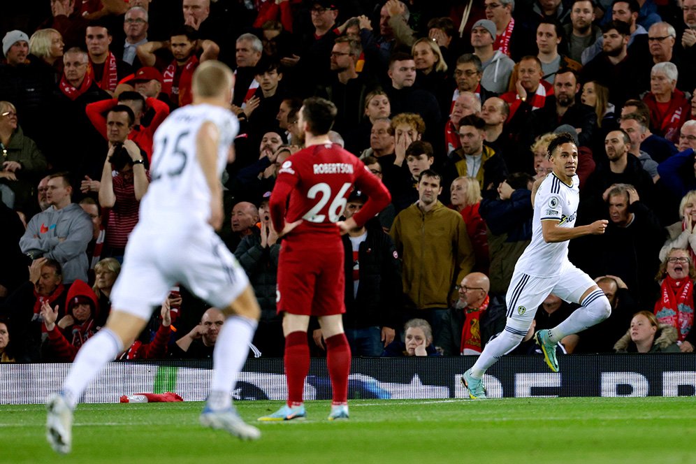 Hasil Liverpool vs Leeds United: Skor 1-2