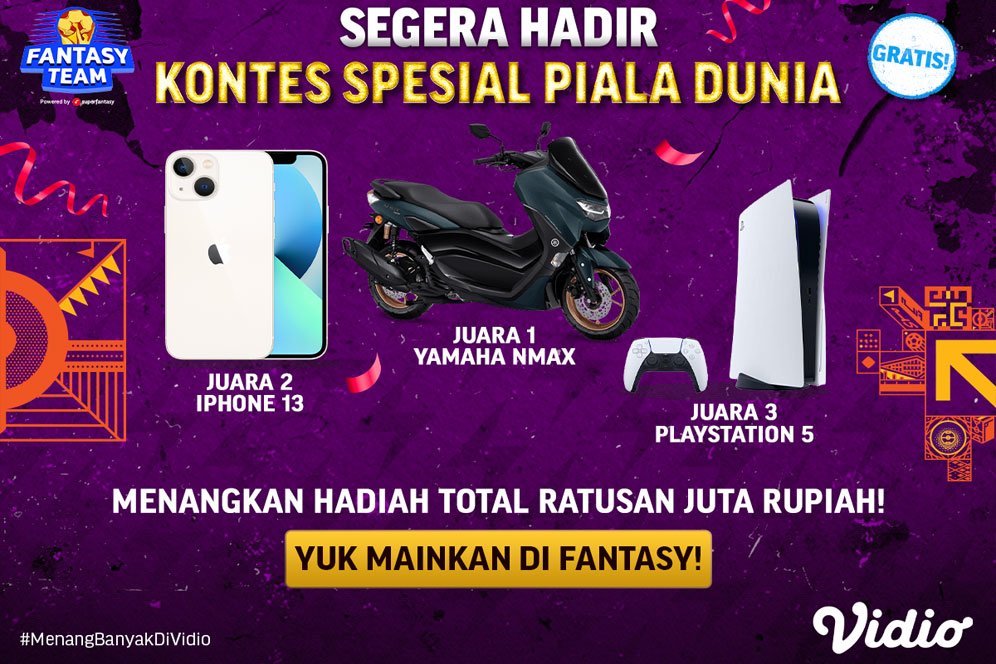 Mau Menangkan Hadiah Total Ratusan Juta Rupiah? Yuk Mainkan Fantasy Team Piala Dunia 2022! Mau Menangkan Hadiah Total Ratusan Juta Rupiah? Yuk Mainkan Fantasy Team Piala Dunia 2022!