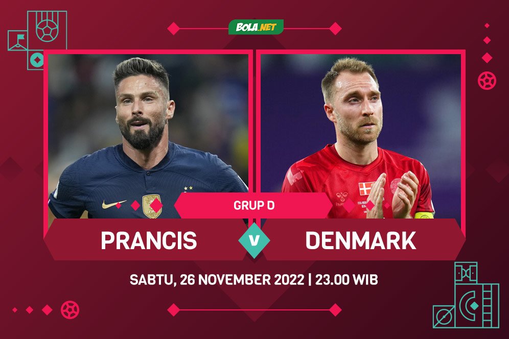 Prediksi Piala Dunia: Prancis vs Denmark 26 November 2022